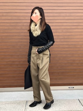 「BEAMS(ビームス)のアイテム(アームカバー)」を使った、haruさん(レディース・159cm)の秋コーディネート