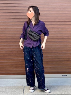 「MASTER&Co（マスターアンドコー）のアイテム（パンツ）」を使った、haruさん（レディース・159cm）の夏コーディネート