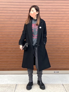 「NIRVANA」｜「アイテム（その他）」を使った、haruさん（レディース・159cm）の冬コーディネート