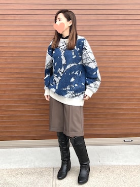 「LAD MUSICIAN（ラッドミュージシャン）のアイテム」を使った、haruさん（レディース・159cm）の冬コーディネート