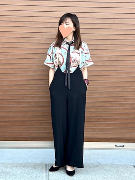 「Ameri（アメリ）のアイテム（オールインワン・サロペット）」を使った、haruさん（レディース・159cm）の夏コーディネート
