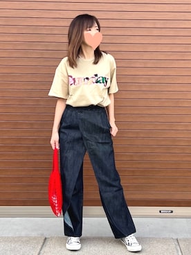 「MASTER&Co（マスターアンドコー）のアイテム（Tシャツ/カットソー）」を使った、haruさん（レディース・159cm）の夏コーディネート