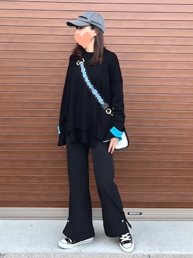 「ENFOLD（エンフォルド）のアイテム（ニット/セーター）」を使った、haruさん（レディース・159cm）の冬コーディネート