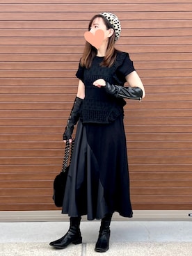「スウィーツ同盟会」｜「アイテム（ハンチング/ベレー帽）」を使った、haruさん（レディース・159cm）の秋コーディネート