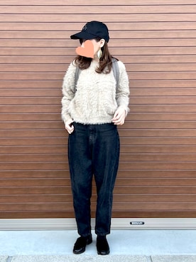 「LAD MUSICIAN（ラッドミュージシャン）のアイテム（キャップ）」を使った、haruさん（レディース・159cm）の春コーディネート