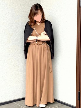 「アイテム（福袋/福箱、ブラック系）」を使った、haruさん（レディース・159cm）の夏コーディネート