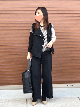 「LAD MUSICIAN（ラッドミュージシャン）のアイテム」を使った、haruさん（レディース・159cm）の秋コーディネート
