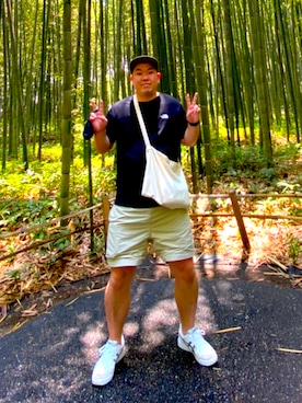 「ASICS Tiger（アシックスタイガー）のアイテム」を使った、PIROさん（メンズ・170cm）の夏コーディネート