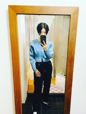 「黒髪ショート」｜chika tabuchiさん（レディース・155cm）の春コーディネート