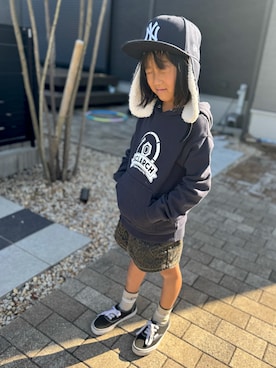 「アイテム（キャップ）」を使った、azmさん（キッズ・120cm）の秋コーディネート