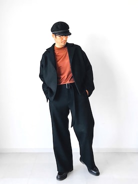 「オーバーサイズジャケット」｜nouvelle Ark  樋口蒼馬さん（メンズ・177cm）の秋コーディネート