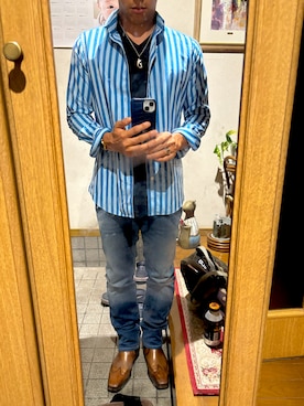 「アイテム（トートバッグ）」を使った、RIZEさん（メンズ・165cm）の秋コーディネート