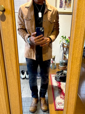 「アイテム（ブーツ）」を使った、RIZEさん（メンズ・165cm）の秋コーディネート