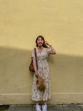 「SNIDEL」｜「アイテム（ワンピース/ドレス）」を使った、Luluさん（レディース・161cm）の春コーディネート