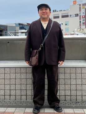 「アイテム（ベスト）」を使った、Nyukifumi さん（メンズ・167cm）の秋コーディネート