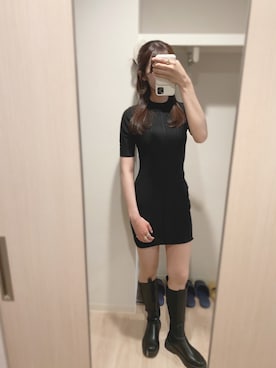 「N WITH.（エヌウィズ）のアイテム（ワンピース/ドレス、ブラック系）」を使った、ほのちゃ‪‪ん🧸♥️さん（レディース・165cm）の夏コーディネート