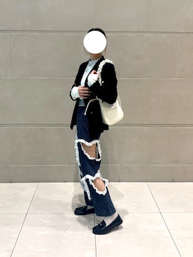 「ZARA（ザラ）のアイテム（ローファー）」を使った、maaacoalaさん（レディース・162cm）の秋コーディネート