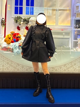 「アイテム（その他アウター）」を使った、ハンプクヨコトビさん（レディース・162cm）の秋コーディネート