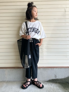 「アイテム（サンダル）」を使った、N2さん（キッズ・120cm）の夏コーディネート