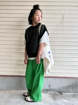 「アイテム（サンダル）」を使った、N2さん（キッズ・128cm）の春コーディネート