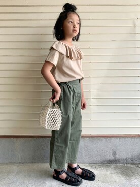「アイテム（サンダル）」を使った、N2さん（キッズ・120cm）の夏コーディネート