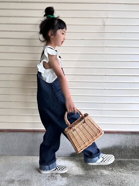 「デニムっていいよね」｜「アイテム（スリッポン）」を使った、N2さん（キッズ・110cm）の夏コーディネート