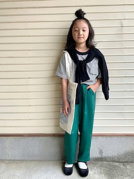 「SANSeLF（サンセルフ）のアイテム」を使った、N2さん（キッズ・120cm）の秋コーディネート