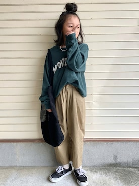 「classicalelf（クラシカルエルフ）のアイテム（バッグ）」を使った、N2さん（キッズ・120cm）の秋コーディネート