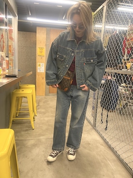 「Polo Ralph Lauren」｜「アイテム（デニムジャケット）」を使った、MOMOMIさん（レディース・165cm）の春コーディネート