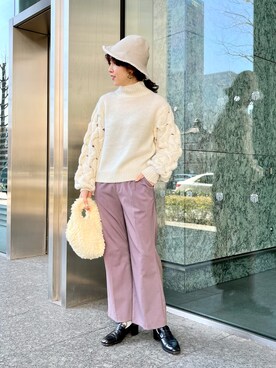 「RBS」｜「アイテム（帽子）」を使った、Kさん（レディース・170cm）の冬コーディネート