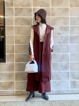 「RBS」｜「アイテム（帽子）」を使った、Kさん（レディース・170cm）の冬コーディネート