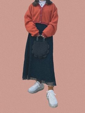 「present（プレゼント）のアイテム（バッグ）」を使った、ｺﾘｺさん（レディース・155cm）の冬コーディネート