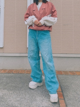 「CHIHIRO YASUDA（チヒロ ヤスダ）のアイテム」を使った、ｺﾘｺさん（レディース・155cm）の春コーディネート