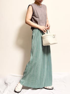 「chiiiibag」｜「アイテム（スカート）」を使った、ayuMi◡̈さん（レディース・152cm）の夏コーディネート
