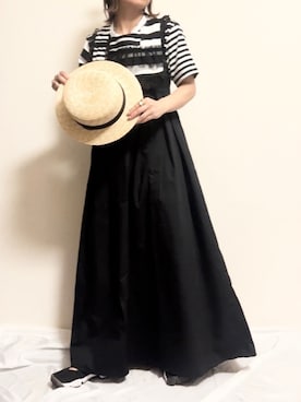 「SALON adam et rope'（サロン アダム エ ロペ）のアイテム（ハット）」を使った、ayuMi◡̈さん（レディース・152cm）の夏コーディネート