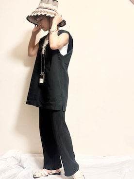 「152cm」｜「アイテム（アクセサリー）」を使った、ayuMi◡̈さん（レディース・152cm）の夏コーディネート