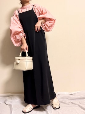 「はじめましてコーデ」｜「アイテム（ワンピース/ドレス）」を使った、ayuMi◡̈さん（レディース・152cm）の春コーディネート