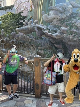 「Disney（ディズニー）のアイテム」を使った、Scarecrowさん（メンズ・165cm）の夏コーディネート