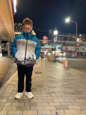 「schott（ショット）のSchott/ショット/MASSIVE POCKET REVERSIBLE JACKET/マッシブ ポケット リバーシブル  ジャケット（ブルゾン）」を使った、やなちゃんさん（メンズ・164cm）の秋コーディネート