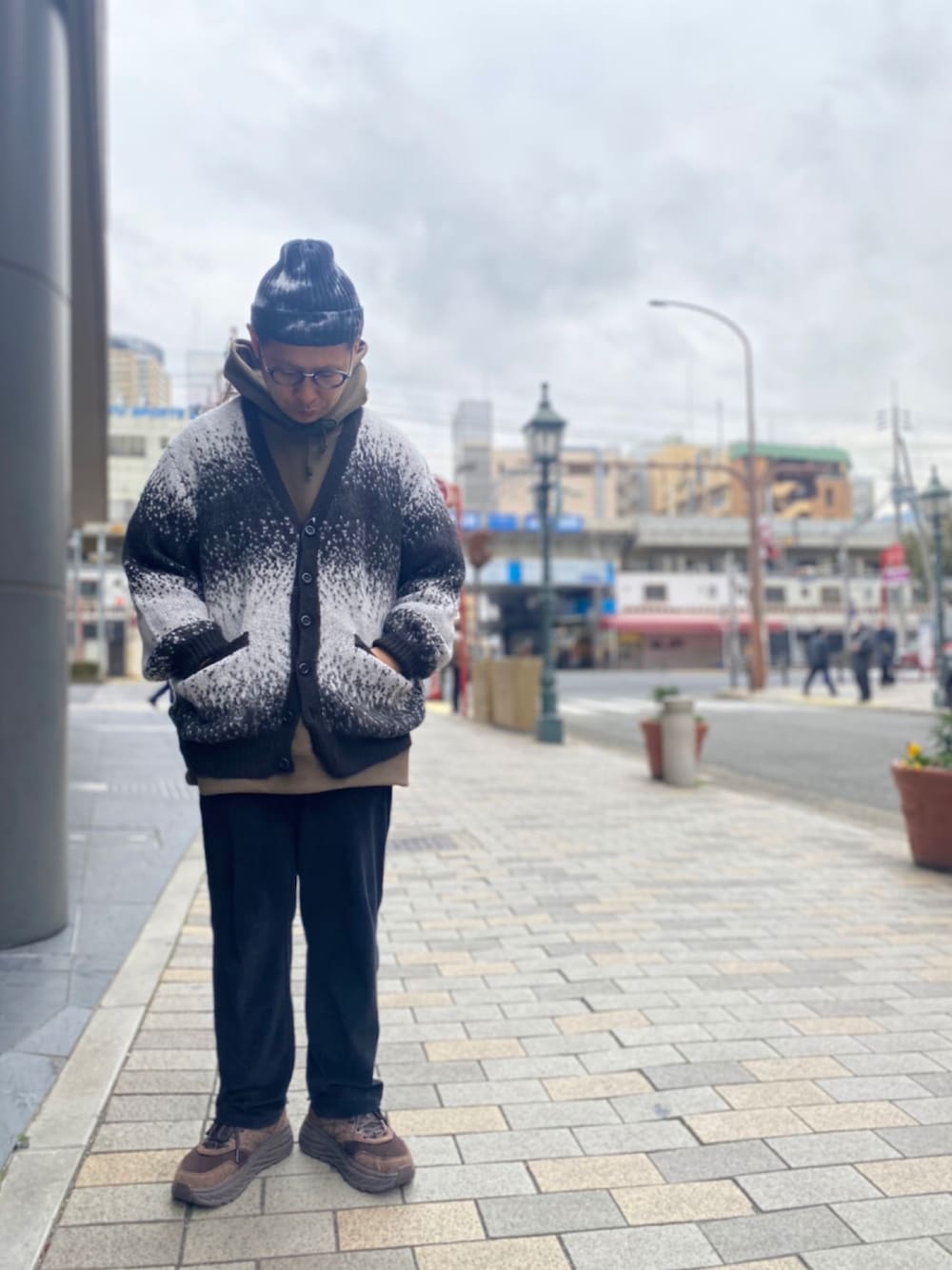 schott（ショット）の「Schott/ショット/MOHAIR OMBRE BORDER CARDIGAN