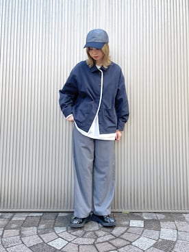 「arth（アース）のアイテム（キャップ）」を使った、チャコさん（レディース・157cm）の春コーディネート