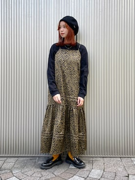 「アイテム（ハンチング/ベレー帽）」を使った、チャコさん（レディース・157cm）の秋コーディネート