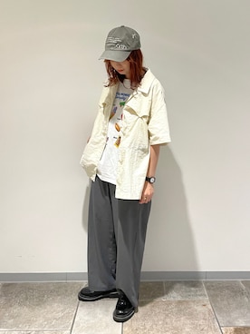 「arth（アース）のアイテム（キャップ）」を使った、チャコさん（レディース・157cm）の夏コーディネート
