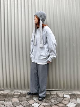 「OVERRIDE（オーバーライド）のアイテム（ハット）」を使った、チャコさん（レディース・157cm）の秋コーディネート