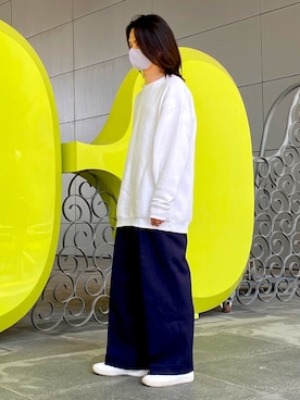 「markaware（マーカウェア）のアイテム（スラックス）」を使った、GYUNさん（メンズ・173cm）の春コーディネート