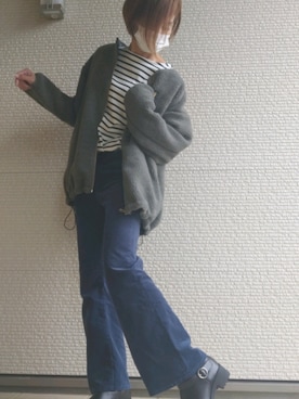 「LEPSIM（レプシィム）のアイテム（ノーカラーコート）」を使った、yu*さん（レディース・170cm）の秋コーディネート