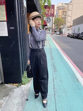 「vintage style」｜Angela Lu🇹🇼さん（レディース・151cm）の冬コーディネート