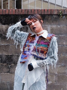 「OTOMEKKOのアイテム（その他トップス、その他）」を使った、Gwens Luさん（レディース・165cm）の冬コーディネート