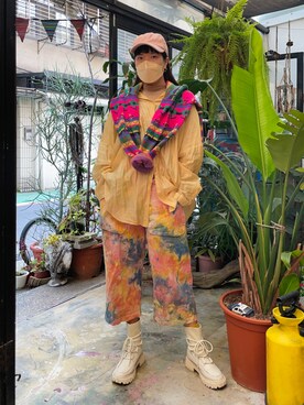 「アイテム（チノパンツ、その他）」を使った、Gwens Luさん（レディース・165cm）の春コーディネート