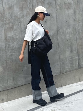 「アイテム（キャップ）」を使った、Shuruさん（レディース・162cm・20代）の夏コーディネート